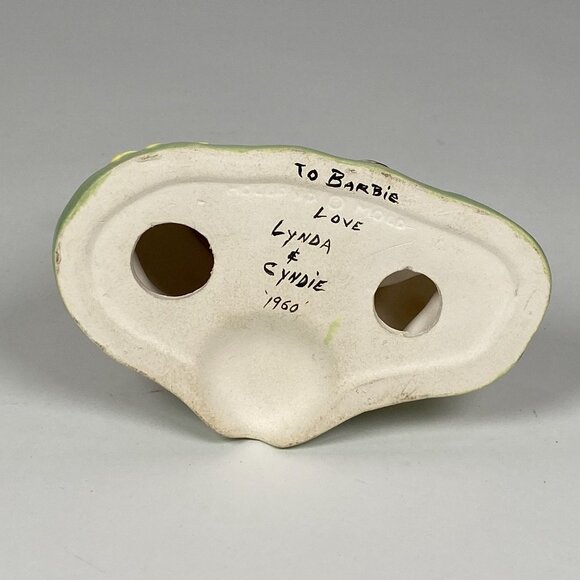 Vintage Holland Mold Anthropomorphic Bunnies Easter Egg Figurine Dated 1960 - Picture 6 of 8